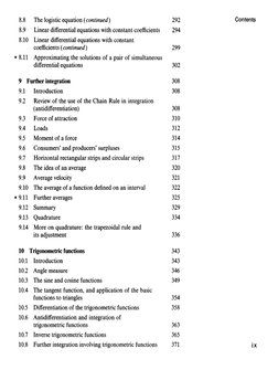 8.8 
The logistic equation (continued) 
292 
Contents
8.9 
Linear differential equations with constant coefficients 
294
8.10