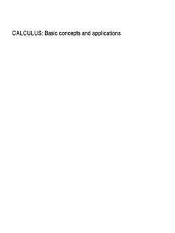 CALCULUS: Basic concepts and applications
