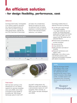 Lithium-ion
An efficient solution
- for design flexibility, performance, cost
As things stand today, rechargeable 
Li-ion bat
