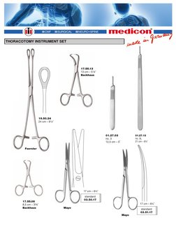 Thoracotomy Instrument List Thoracotomy Instrument Set Details | PDF | Cardiovascular System ...