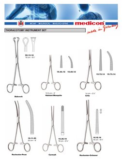 Thoracotomy Instrument List Thoracotomy Instrument Set Details | PDF | Cardiovascular System ...