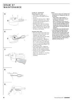 SRAM S7 Technical Manual Overview | PDF | Screw | Gear