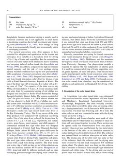 Bangladesh, because mechanical drying is mainly used in
industrial countries and is not applicable to small farms
in developi