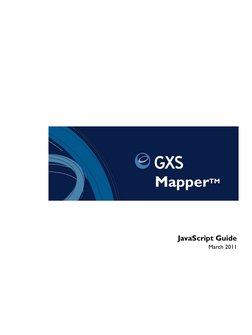 MapperTM
JavaScript Guide
March 2011
