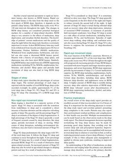 Another crucial reported parameter is rapid eye move-
ment latency also known as REM latency. Rapid eye
movement latency is t