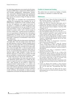 for which these medications were started in the first place.
In general, REM sleep is suppressed by MAO inhibitors
and tricyc