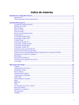 Indice de materias
Introducción a Topografía General.........................................................................