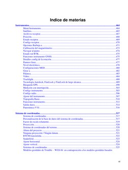 Indice de materias
Instrumentos..............................................................................................