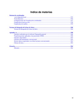 Indice de materias
Sistema de coordenadas
 en el elipsoide local.............................................................