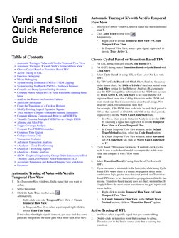 Verdi Flow Verdi Quick Reference Guide | PDF | Debugging | Command Line Interface