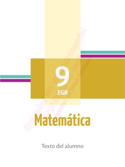 EGB9
Matemática
Texto del alumno