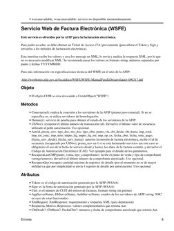 wsn.unavailable, wsaa.unavailable: servicio no disponible momentáneamente
• 
Servicio Web de Factura Electrónica (WSFE)
Este