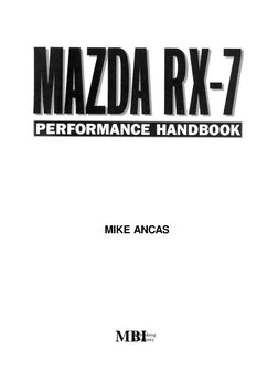 RX-7 Performance Handbook | PDF | Machines | Wheeled Vehicles