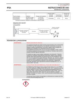 Tipo de ensayo
Sistema *
Tiempo de incubación
Tiempo hasta
el primer
resultado
Temperatura
de la prueba
Volumen de
muestra de