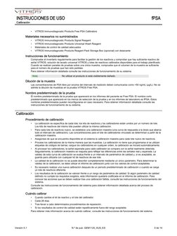 •
VITROS Immunodiagnostic Products Free PSA Calibrators
Materiales necesarios no suministrados
•
VITROS Immunodiagnostic Prod
