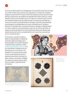 Algunos de los 
diseños publicados 
por Eléonore Riego 
de la Branchardière.
Bolero de encaje irlandés de algodón hecho con