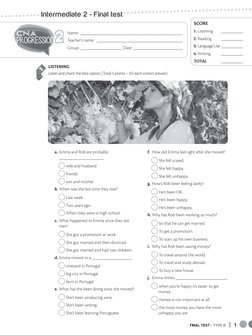 Intermediate 2 Final Test - Type B | PDF
