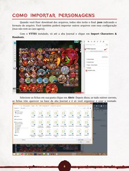 8 
 
Como importar personagens 
 
Quando você fizer download dos arquivos, todos eles terão o final .json indicando o 
form