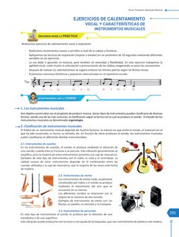 Tercer Trimestre: Educación Musical
295
¡INICIEMOS DESDE LA PRÁCTICA!
¡CONTINUEMOS CON LA TEORÍA!
Realicemos ejercicios d