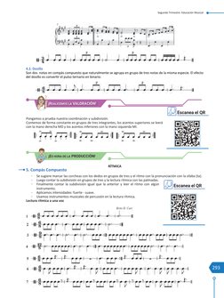 Segundo Trimestre: Educación Musical
293
4.2. Dosillo  
Son dos  notas en compás compuesto que naturalmente se agrupa en
