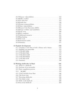 10.17Memory vulnerabilities . . . . . . . . . . . . . . . . . . . . . . 153
10.18Buffer overflow
. . . . . . . . . . . . . .