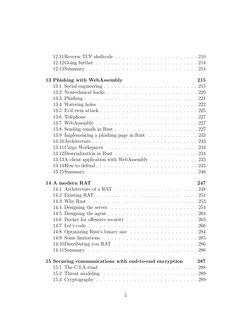 12.11Reverse TCP shellcode . . . . . . . . . . . . . . . . . . . . . . 210
12.12Going further . . . . . . . . . . . . . . . .