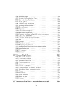 15.4 Hash functions
. . . . . . . . . . . . . . . . . . . . . . . . . . 290
15.5 Message Authentication Codes . . . . . . . .