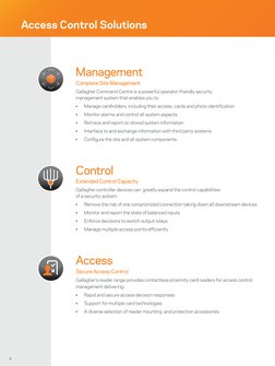 Access Control Solutions
Extended Control Capacity 
Gallagher controller devices can  greatly expand the control capabilities