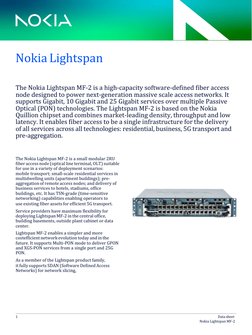 Nokia Lightspan MF-2 Overview | PDF | Computer Science | Telecommunications