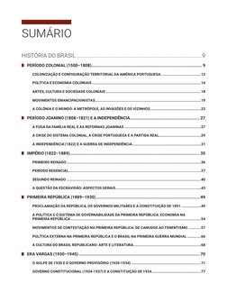 SUMÁRIO
HISTÓRIA DO BRASIL...................................................................................................