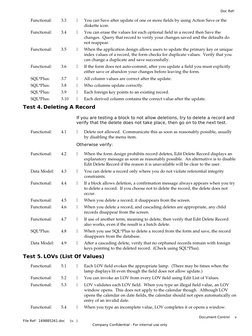 Functional:
3.3
You can Save after update of one or more fields by using Action Save or the
diskette icon.
Functional:
3.