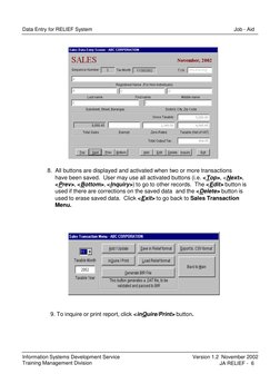 BIR Relief System Data Entry Guide | PDF | Menu (Computing) | Database ...