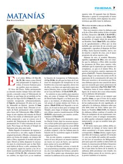 7
n el relato Bíblico (1 Cro 23, 
24, 25, 26) vemos como David 
está preparando la logística, el 
orden, el recurso humano pa