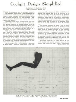 Cockpit Design Simplified
By Michael C. Myal, EAA 7978
28763 Cunningham, Warren, Mich.
rpHERE IS an apparent need for a simpl