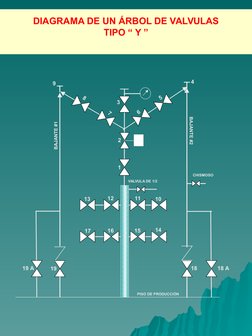 DIAGRAMA DE UN ÁRBOL DE VALVULAS
TIPO “ Y ”
18 A
1
2
3
4
5
6
7
8
9
10
11
12
13
14
15
16
17
BAJANTE #1
BAJANTE #2
18
19
19 A
P