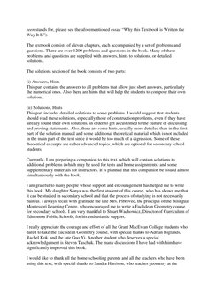 seen stands for, please see the aforementioned essay “Why this Textbook is Written the 
Way It Is”). 
 
The textbook cons