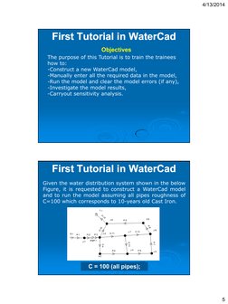 Watercad Examples WaterCad Tutorial: Getting Started Guide | PDF | Pump | Valve