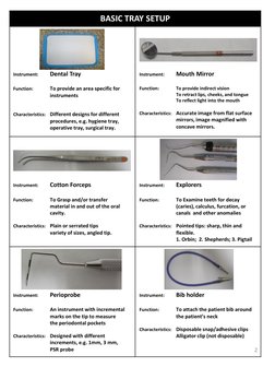 Dental Instrument Setup Guide | PDF | Surgical Suture | Dental Composite