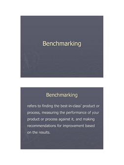 Benchmarking: Methods and Examples | PDF | Benchmarking | Business Process