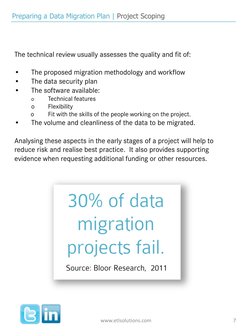 (http://www.linkedin.com/company/etl-solutions) (https://twitter.com/DataExpertise)The technical review usually assesses the