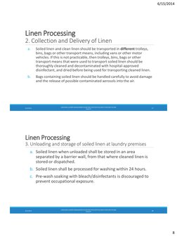 Hospital Linen and Laundry Guidelines | PDF | Personal Protective ...