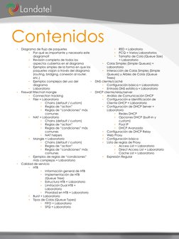 Contenidos 
•
Diagrama de flujo de paquetes 
•
Por qué es importante y necesario este 
diagrama? 
•
Revisión completa de todo