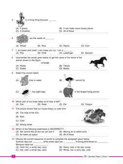 Class 1 Science Olympiad Sample Paper | PDF | Weather | Nature