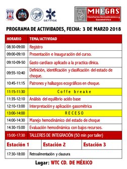 PROGRAMA DE ACTIVIDADES, FECHA: 3 DE MARZO 2018
Lugar: WTC CD. DE MÉXICO
HORARIO 
TEMA/ACTIVIDAD 
08:30-09:00
Registro
09:00-