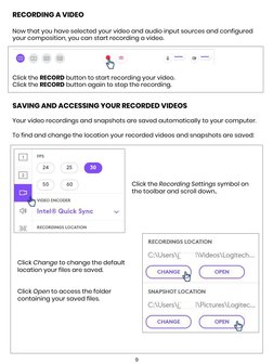 Click the RECORD button to start recording your video. 
Click the RECORD button again to stop the recording. 
RECORDING A VID