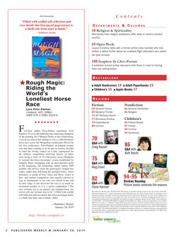 C o n t e n t s
D e p a r t m e n t s  &  C o l u m n s
18 Religion & Spirituality
New books from religion publishers offer w