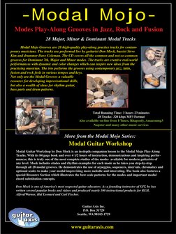 www.guitaraxis.com
Modal Mojo Grooves are 28 high-quality play-along practice tracks for contem-
porary musicians. The tracks
