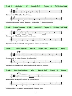 7
Track  3       Mixolydian        B7
Length: 7:45 
Tempo: 108
7/4 Medium Rock
Primary mode: B Mixolydian (E major scale) 
Op