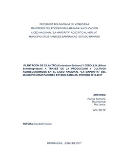 1 
 
REPÚBLICA BOLIVARIANA DE VENEZUELA 
MINISTERIO DEL PODER POPULAR PARA LA EDUCACIÓN 
LICEO NACIONAL “LA MAPORITA” ADSCRIT