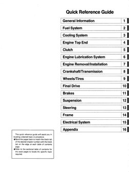 AA Kawasaki ZX11 & ZZR1100 Service Manual 93-01 PDF | PDF
